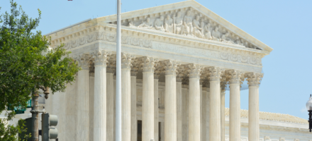Outside of the United States Supreme Court building