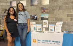 Workers' Rights Engagement team at tabling event.