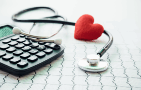 Stethoscope and keyboard